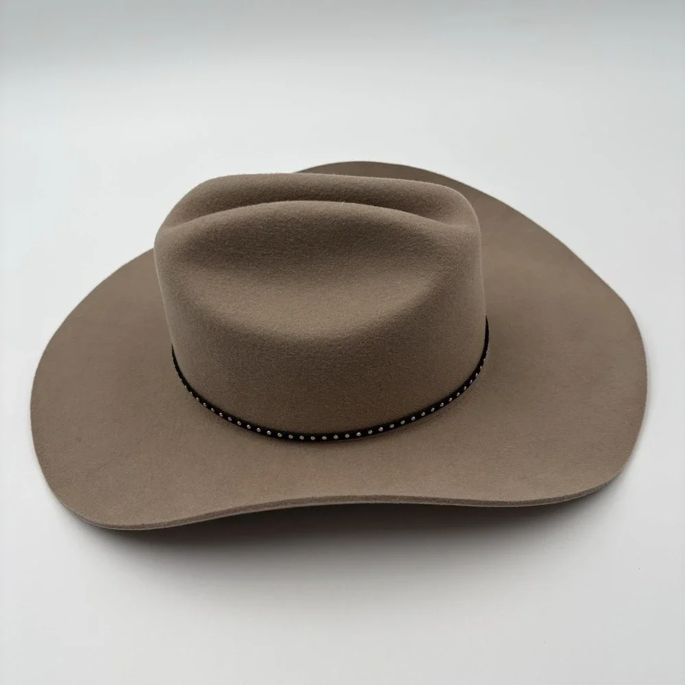 Lack of Color 100% Australian Wool Western Cowboy Hat Tan Star Studs Size M